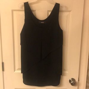 NWOT black layered tank top